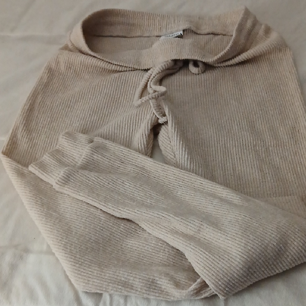 Rue21 Off-the-Shoulder Beige Sweater Joggers